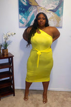 Load image into Gallery viewer, One Shoulder Bodycon Dress