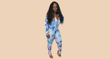 Load image into Gallery viewer, Butterfly Print Plus Size Jumpsuit