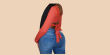 Load image into Gallery viewer, Tie Me Up Long Sleeve Crop Top