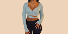 Load image into Gallery viewer, Tie Me Up Rib Knit Top