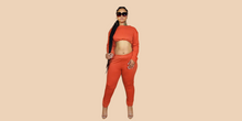 Load image into Gallery viewer, Tangerine Drawstring Crop 2 Piece
