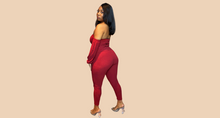 Load image into Gallery viewer, Flawless Plus Size Off Shoulder Jumpsuit
