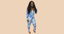 Load image into Gallery viewer, Butterfly Print Plus Size Jumpsuit
