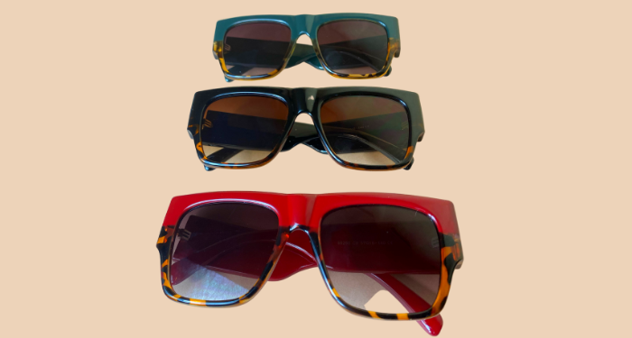 Acrylic Leopard Frame Sunglasses