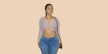 Load image into Gallery viewer, Criss Cross Cropped Sweater
