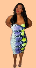 Load image into Gallery viewer, Cobra Snake Skin Bodycon Dress
