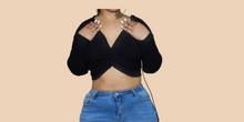 Load image into Gallery viewer, Criss Cross Cropped Sweater
